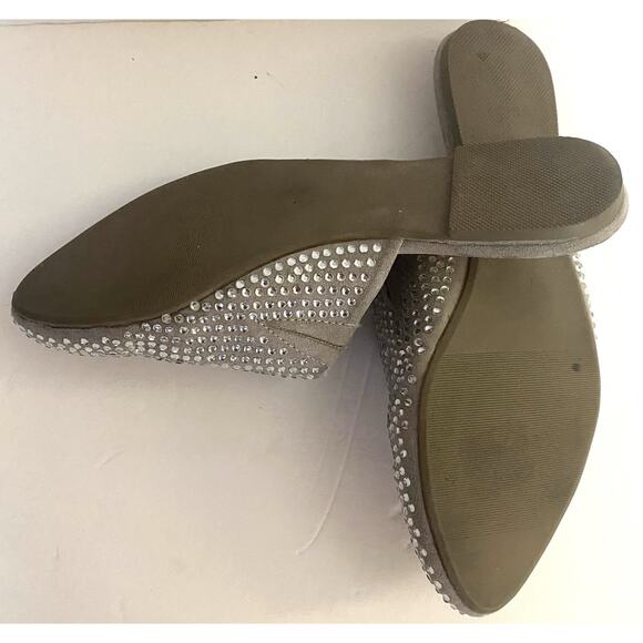 Torrid Sz 8W Blingy Sparkle Studs Fabric Upper Slip On Mule - Picture 6 of 7